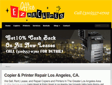 Tablet Screenshot of ezofficemachines.com